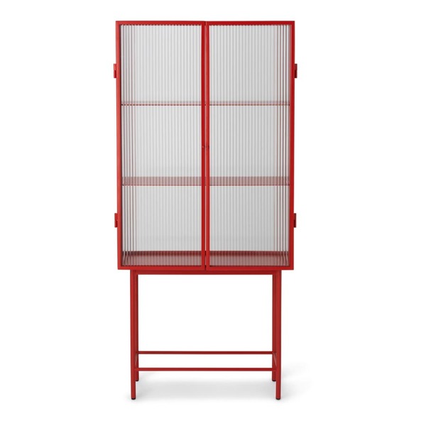 ferm LIVING Haze Vitrine - Reeded glass