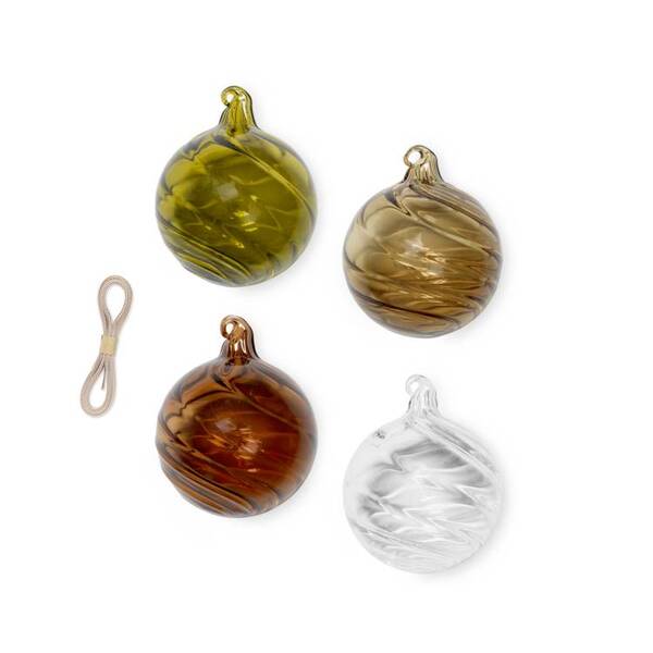 Сет з 4 декоративних прикрас ferm Living Twirl Ornaments M 1104264554
