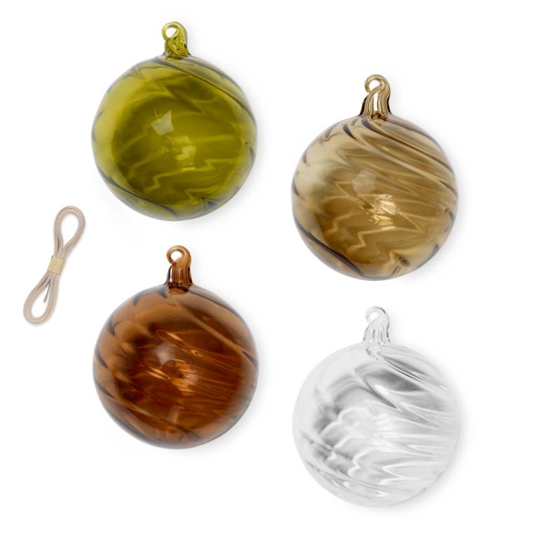 Сет з 4 декоративних прикрас ferm Living Twirl Ornaments L 1104264556. Изображение 1