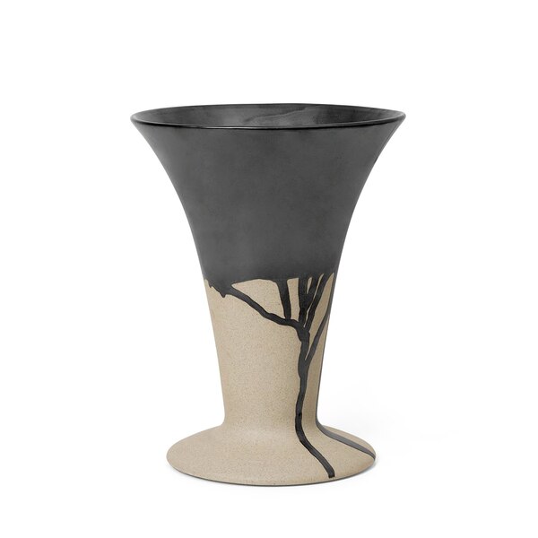 Ваза Flores - Sand/Black