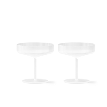 Набір з 2 матових келихів для шампанського Ferm Living Ripple Champagne Saucers