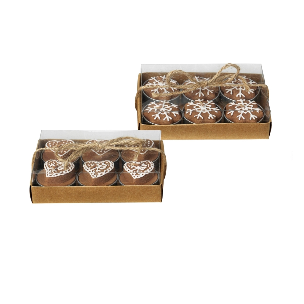 Набір свічок 1 упаковка по 6 шт.Broste Copenhagen Cone  Gingerbread star brow. Изображение 1