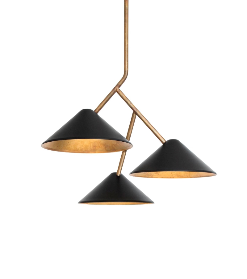 Подвесной светильник Konsthantverk  Grenverk 3 black. Изображение 1