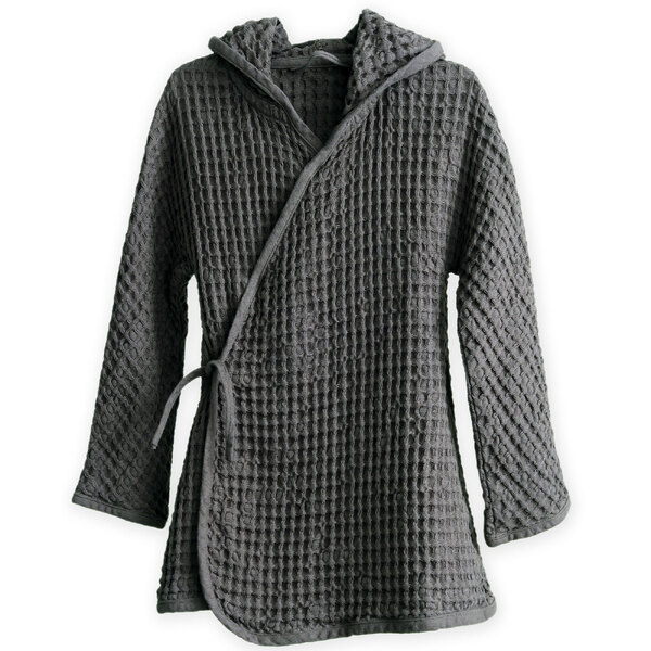 Халат The Organic Company Big Waffle Junior Bathrobe Dark Grey 