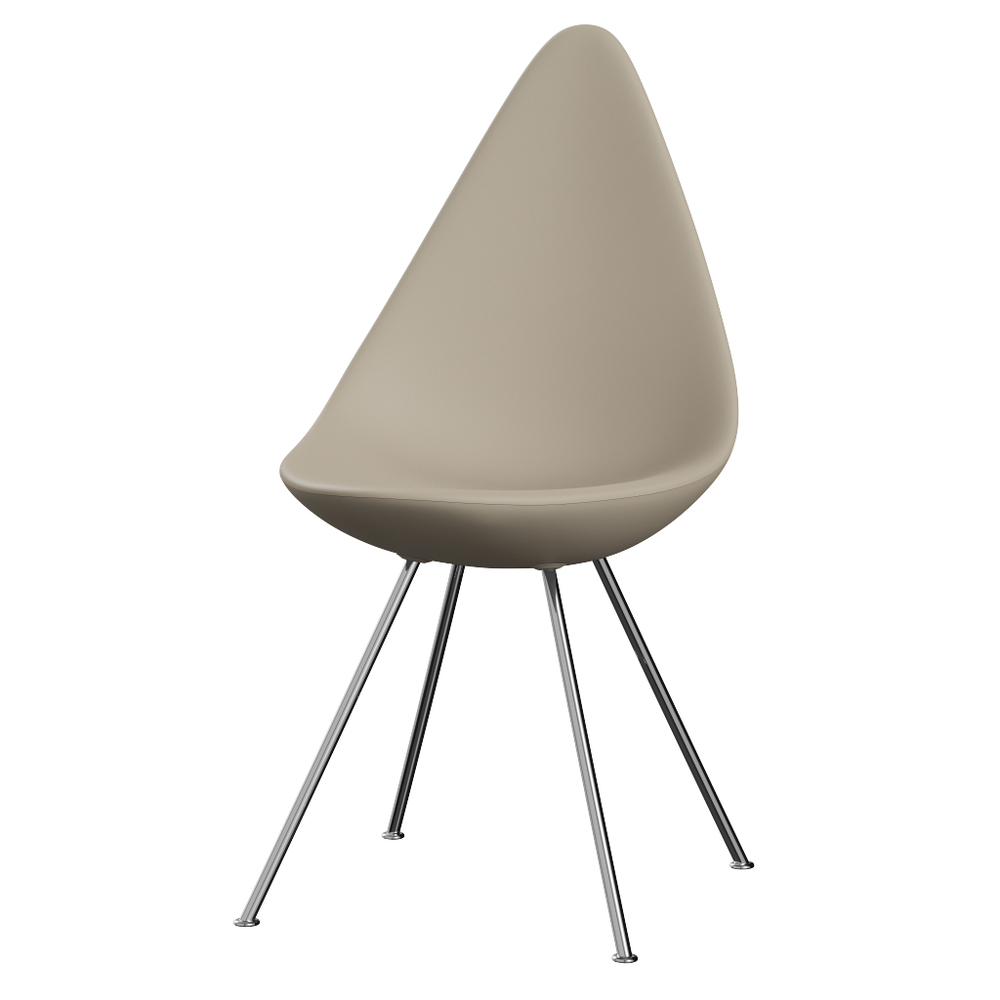 Стілець Fritz Hansen Series Drop™, Deep clay, powder coated steel, warm graphite. Изображение 1