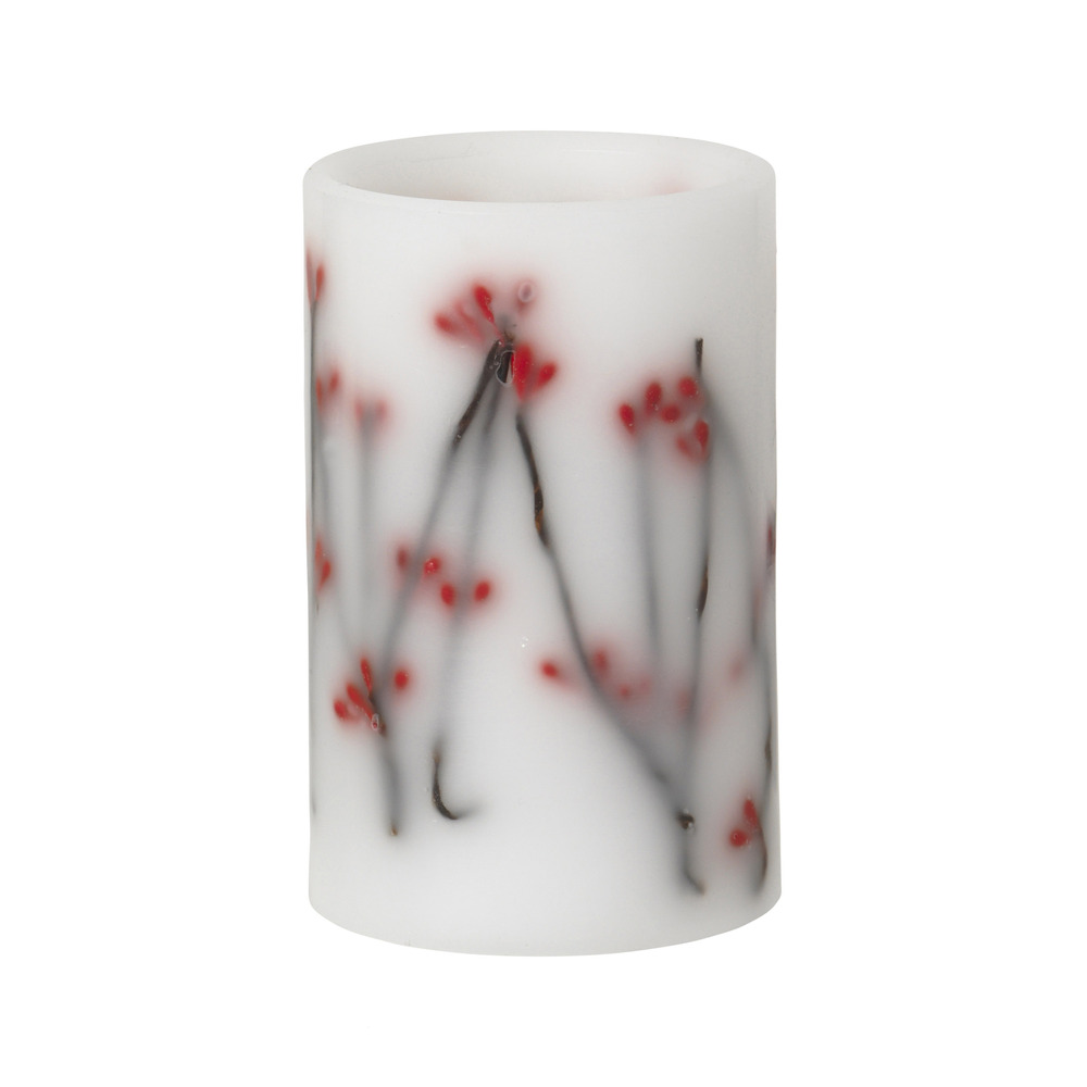 Декоративна світодіодна свічка Broste Copenhagen Berries white\red . Изображение 1