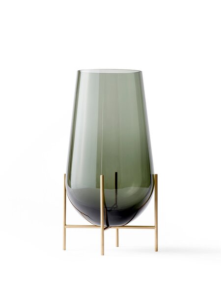 Ваза Audo Copenhagen 4796949 Enchasse Vase M smoke/brushed brass