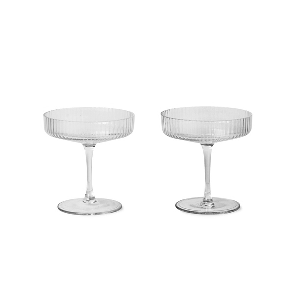 Комплект з 2-х келихів Ripple Champagne Saucers - Clear 5444
