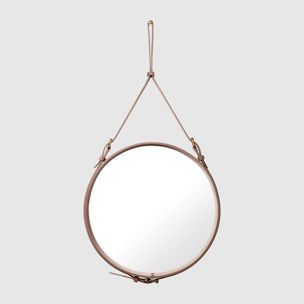 GUBI Adnet Wall Mirror - Circular - Dia. 58 Alcantara