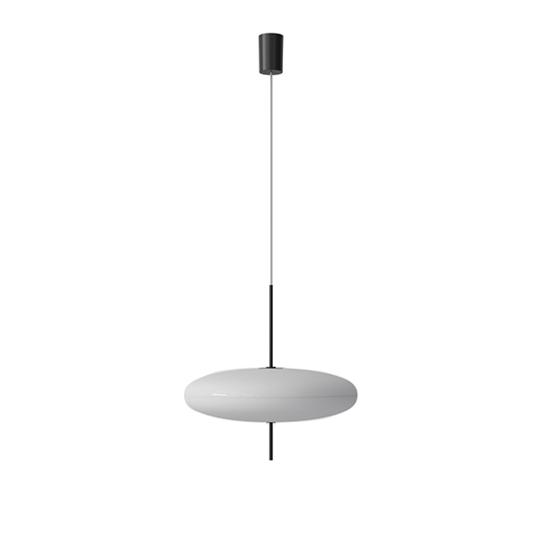 Підвісний світильник ASTEP Model 2065 Lamp, White Diffuser, Black Hardware, White Cable. Изображение 1