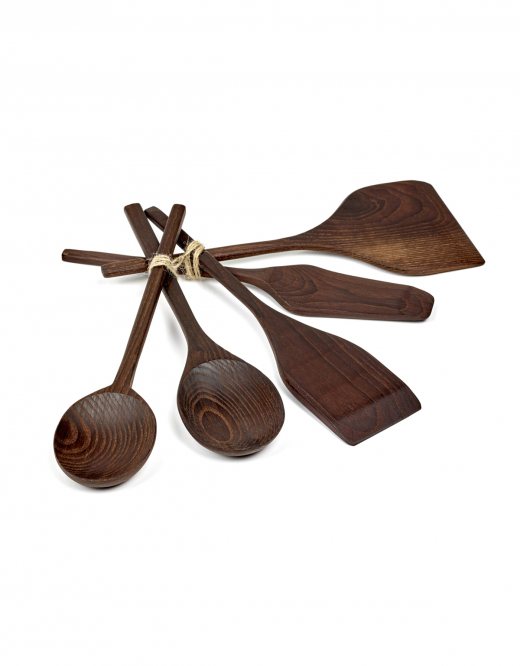Набір кухонних ложок Serax KITCHEN TOOLS PURE WOOD SET. Изображение 1