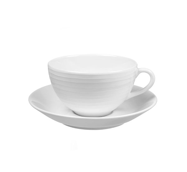 Горнятко з блюдцем Design House Stockholm Blond cup and saucer white\stripe