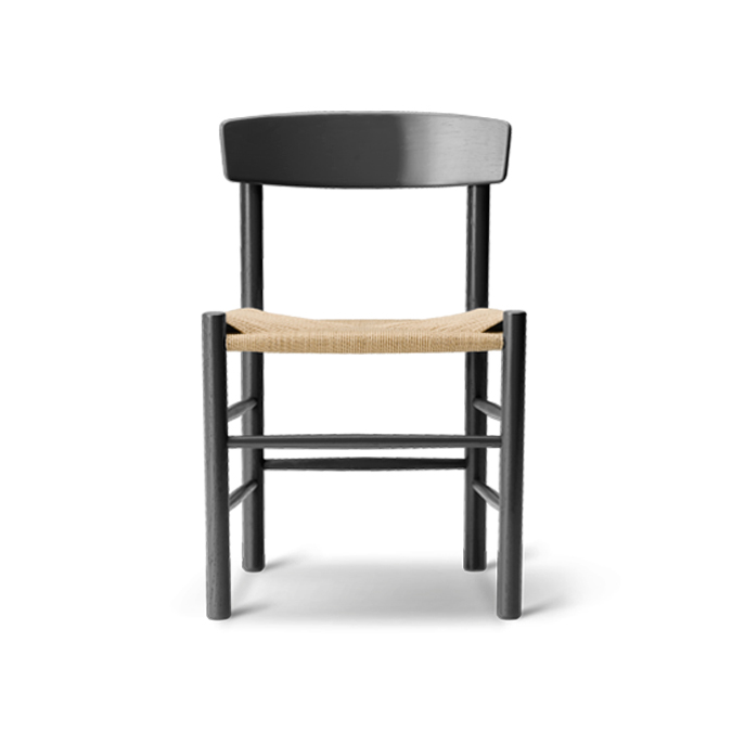 Стілець Fredericia J39 chair in base black oak, seat natural paper yarn. Изображение 1