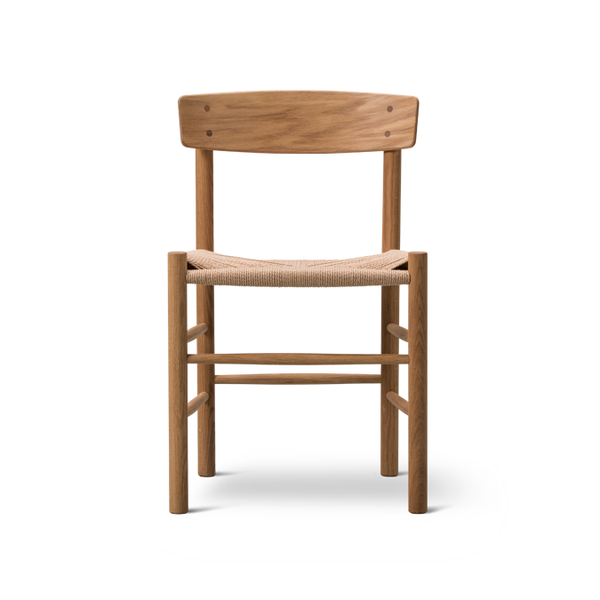 Стілець Fredericia J39 chair in base walnut, seat natural paper yarn