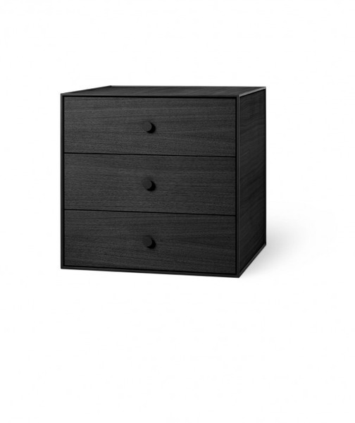 By Lassen Frame 49, Black stained ash incl. 3 drawers