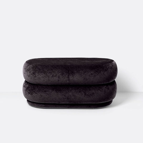 ПУФ POUF OVAL - FADED VELVET-MEDIUM. Изображение 1
