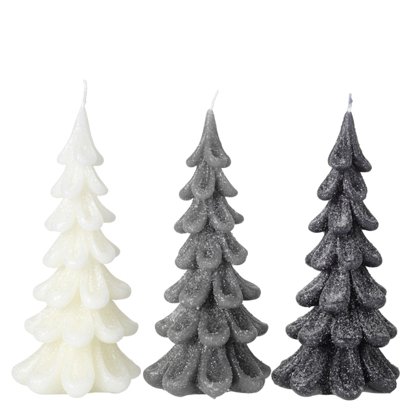Свічка Broste Copenhagen Christmas tree egret\grey\forrest