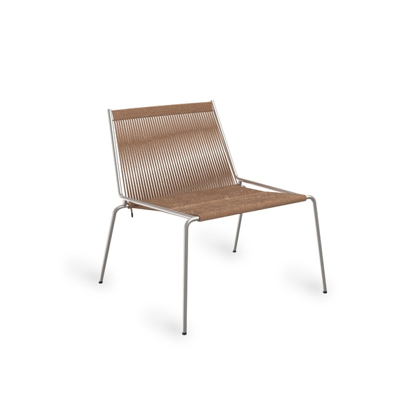 Noel Lounge Chair I Steel Base / Brown Wool