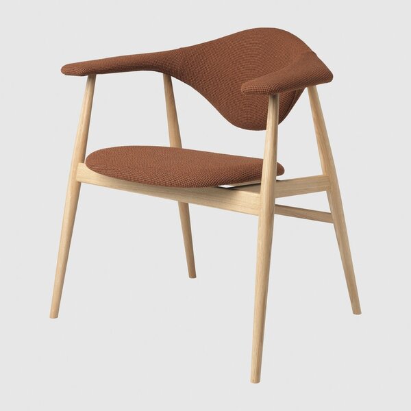 GUBI Masculo Dining Chair - Fully Upholstered - Wood base