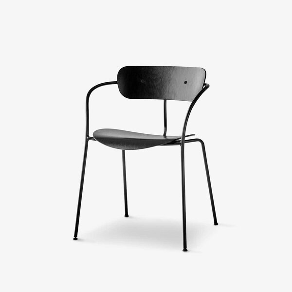 Стілець &Tradition Pavilion Chair AV2 with armrest, black oak, black legs