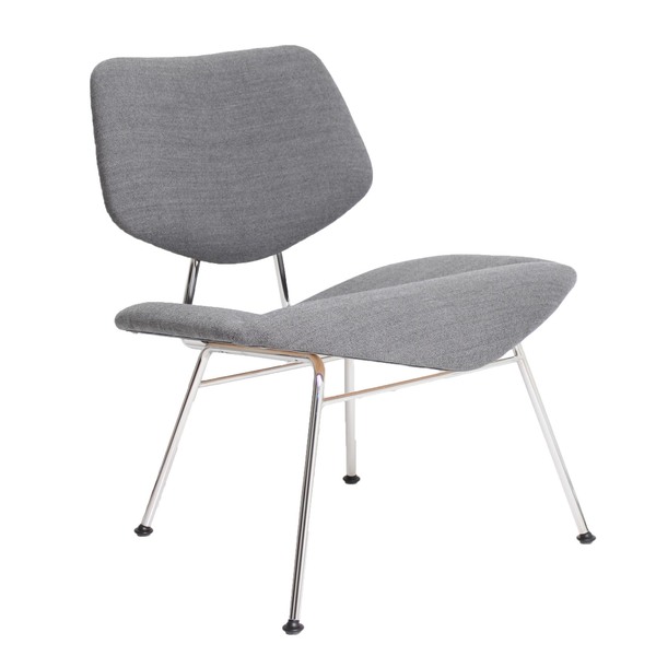 Крісло Vermund VL135, grey “mood” fabric (04105), chrome frame